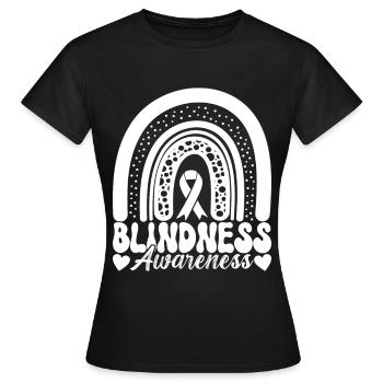 Blind visual impairment - Women's T-Shirt - black - Front - AI Model Female 172 dark (172cm)
