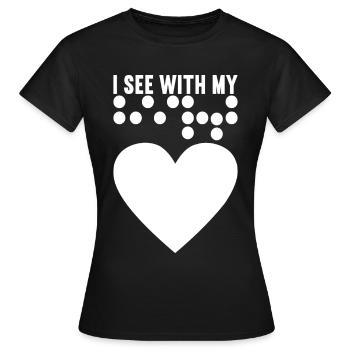 Blind visual impairment - Women's T-Shirt - black - Front - AI Model Female 172 dark (172cm)