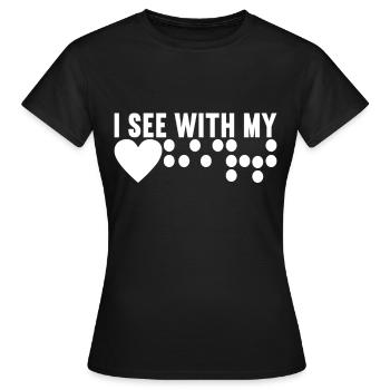 Blind visual impairment - Women's T-Shirt - black - Front - AI Model Female 172 dark (172cm)