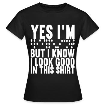 Blind visual impairment - Women's T-Shirt - black - Front - AI Model Female 172 dark (172cm)
