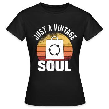 Magasin d’occasion Eco Hipster d’occasion - T-shirt Femme - noir - Devant - AI Model Female 172 dark (172cm)