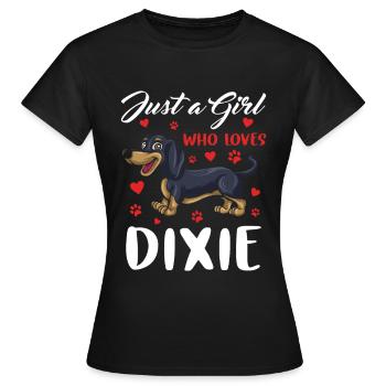 Dachshund Geschenk Dixie Wiener Doxie Dackel - Frauen T-Shirt - Schwarz - Vorne - AI Model Female 172 dark (172cm)