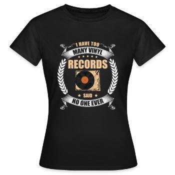 Enregistrer Amateur de musique audiophile - T-shirt Femme - noir - Devant - AI Model Female 172 dark (172cm)