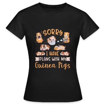 Entschuldigung, Ich Habe Pläne Mit Meinen - Frauen T-Shirt - Schwarz - Vorne - AI Model Female 172 dark (172cm)