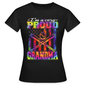 Baseball - Baseballspieler - Frauen T-Shirt - Schwarz - Vorne - AI Model Female 172 dark (172cm)
