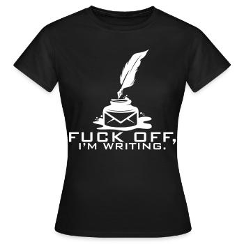 Nouveauté d’écriture pour les écrivains - T-shirt Femme - noir - Devant - AI Model Female 172 dark (172cm)