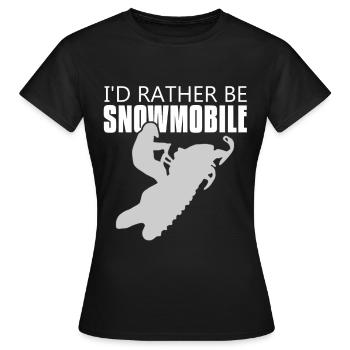 I would rather - Women's T-Shirt - black - Front - AI Model Female 172 dark (172cm)