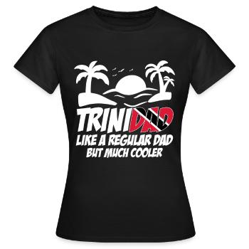 Trinité-et-Tobago Trinité-et-Tobago Trinité-drapeau Trinité - T-shirt Femme - noir - Devant - AI Model Female 172 dark (172cm)