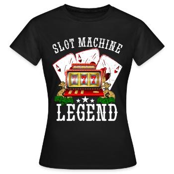 Kasino Glücksspiel Spielautomat Kartenspiel - Frauen T-Shirt - Schwarz - Vorne - AI Model Female 172 dark (172cm)