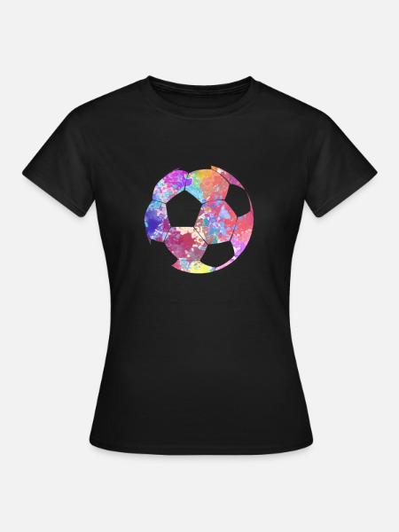 Tshirt Football Hommes Femmes Football Football - T-shirt Femme - noir