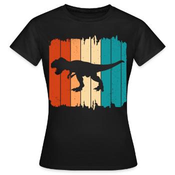 T-Rex - Frauen T-Shirt - Schwarz - Vorne - AI Model Female 172 dark (172cm)