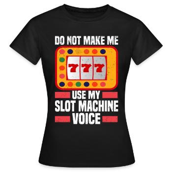 Casino Gambling Slot Machine à sous Jeu de cartes - T-shirt Femme - noir - Devant - AI Model Female 172 dark (172cm)
