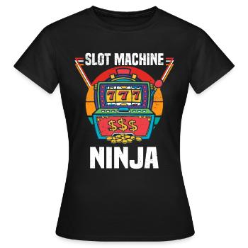 Casino Gambling Slot Machine à sous Jeu de cartes - T-shirt Femme - noir - Devant - AI Model Female 172 dark (172cm)
