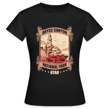 Bryce-canyon-nationalpark-touristenort Amerika - Frauen T-Shirt - Schwarz - Vorne - AI Model Female 172 dark (172cm)