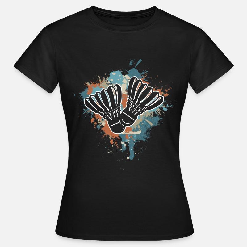 Badminton - Dame-T-shirt - sort