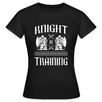 Ritter In Ausbildung Renaissance Fair Ren Faire - Frauen T-Shirt - Schwarz - Vorne - AI Model Female 172 dark (172cm)