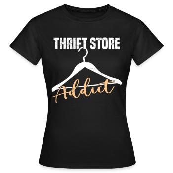 Magasin d’occasion Eco Hipster d’occasion - T-shirt Femme - noir - Devant - AI Model Female 172 dark (172cm)