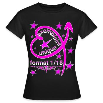 exemplaire unique 1 - T-shirt Femme - noir - Devant - AI Model Female 172 dark (172cm)