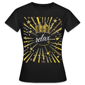 relax 1 - T-shirt Femme - noir - Devant - AI Model Female 172 dark (172cm)