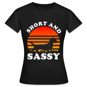 Dachshund Gift Dixie Viennese Doxie Dachshund - Women's T-Shirt - black - Front - AI Model Female 172 dark (172cm)