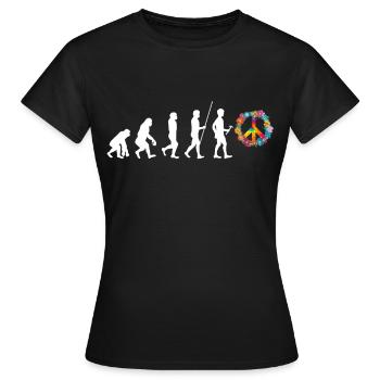 Hippie - T-shirt Femme - noir - Devant - AI Model Female 172 dark (172cm)