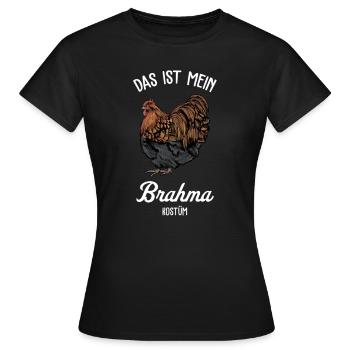 Brahma Hühner I Chicken Geflügel Motiv für - Frauen T-Shirt - Schwarz - Vorne - AI Model Female 172 dark (172cm)