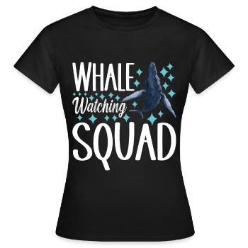 Whale Watchers - Women's T-Shirt - black - Front - AI Model Female 172 dark (172cm)