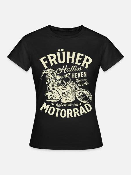 Biker Motorrad fahren Motorrad für Bikerin - Frauen T-Shirt - Schwarz