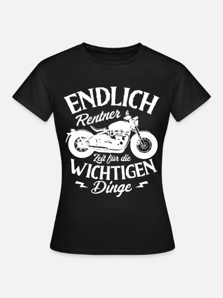 Biker Motorrad Rentner Motorrad für Bikerin - Frauen T-Shirt - Schwarz
