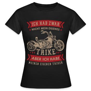 Drift Trike Dreirad Motorrrad Trike für einen - Frauen T-Shirt - Schwarz - Vorne - AI Model Female 172 dark (172cm)