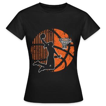 Basketball féminin Basketball féminin - T-shirt Femme - noir - Devant - AI Model Female 172 dark (172cm)