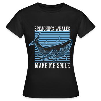Whale Watchers - Women's T-Shirt - black - Front - AI Model Female 172 dark (172cm)