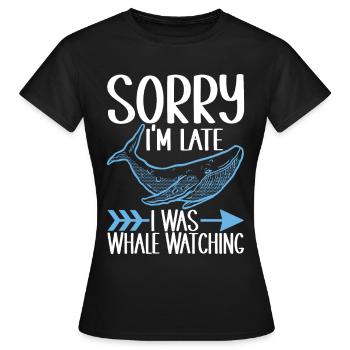 Whale Watchers - Women's T-Shirt - black - Front - AI Model Female 172 dark (172cm)