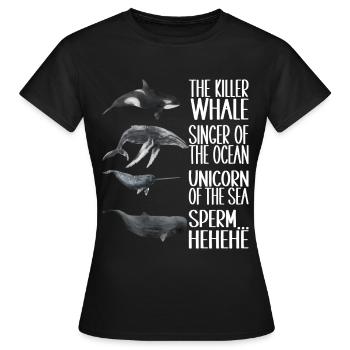 Whale Watchers - Women's T-Shirt - black - Front - AI Model Female 172 dark (172cm)