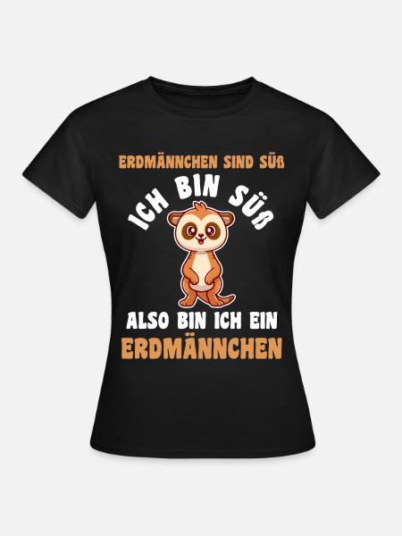 Erdmännchen - Frauen T-Shirt - Schwarz