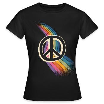 Peace Sign Peace Sign - Women's T-Shirt - black - Front - AI Model Female 172 dark (172cm)