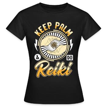 Praticiens de Reiki & Maître Reiki - T-shirt Femme - noir - Devant - AI Model Female 172 dark (172cm)