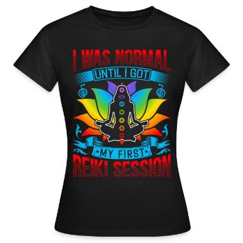 Praticiens de Reiki & Maître Reiki - T-shirt Femme - noir - Devant - AI Model Female 172 dark (172cm)