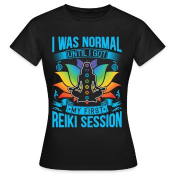 Praticiens de Reiki & Maître Reiki - T-shirt Femme - noir - Devant - AI Model Female 172 dark (172cm)