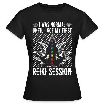 Praticiens de Reiki & Maître Reiki - T-shirt Femme - noir - Devant - AI Model Female 172 dark (172cm)