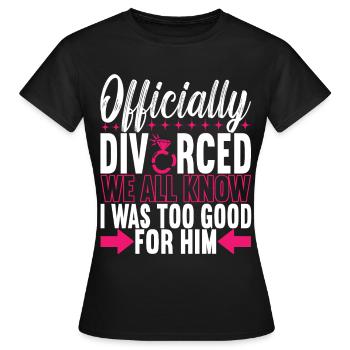 Divorce Divorcé - T-shirt Femme - noir - Devant - AI Model Female 172 dark (172cm)