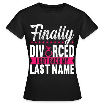 Divorce Divorcé - T-shirt Femme - noir - Devant - AI Model Female 172 dark (172cm)