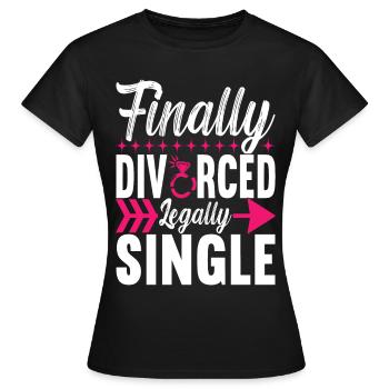 Divorce Divorcé - T-shirt Femme - noir - Devant - AI Model Female 172 dark (172cm)