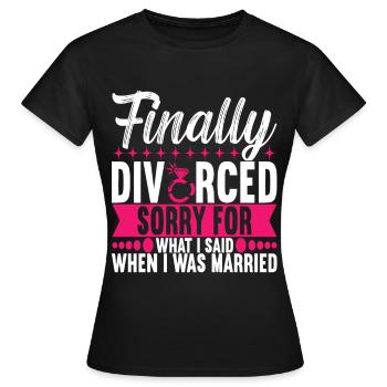 Divorce Divorcé - T-shirt Femme - noir - Devant - AI Model Female 172 dark (172cm)