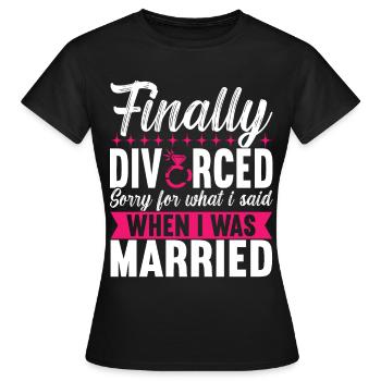 Divorce Divorcé - T-shirt Femme - noir - Devant - AI Model Female 172 dark (172cm)