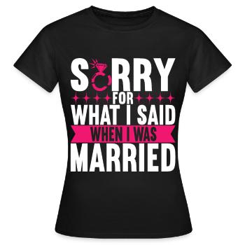 Divorce Divorcé - T-shirt Femme - noir - Devant - AI Model Female 172 dark (172cm)