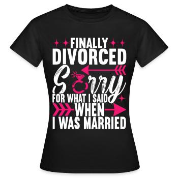 Divorce Divorcé - T-shirt Femme - noir - Devant - AI Model Female 172 dark (172cm)