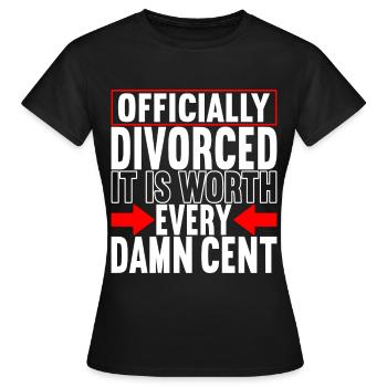 Divorce Divorcé - T-shirt Femme - noir - Devant - AI Model Female 172 dark (172cm)