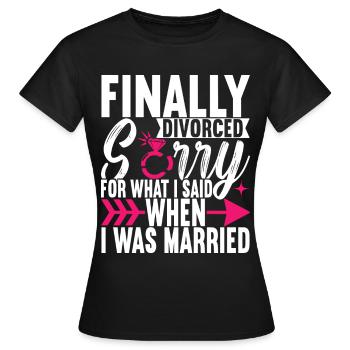 Divorce Divorcé - T-shirt Femme - noir - Devant - AI Model Female 172 dark (172cm)