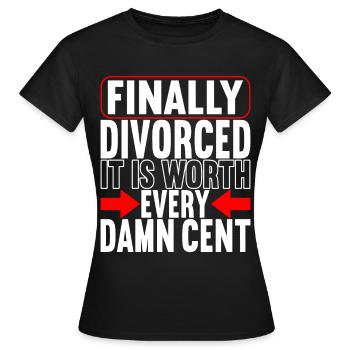 Divorce Divorcé - T-shirt Femme - noir - Devant - AI Model Female 172 dark (172cm)